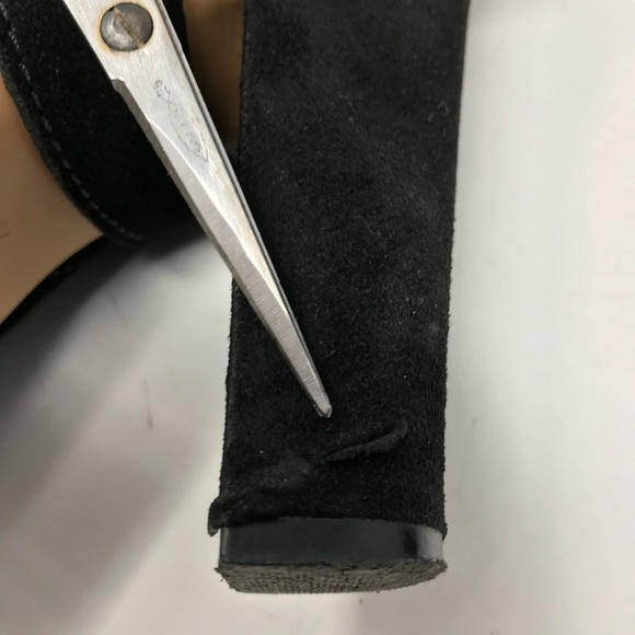 Joan and David Dachoice Black Suede Overlap Chunky Heeled Knee Hi Boots Size 7.5 - Picture 12 of 15